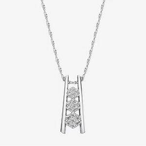 (G/Si1-Si2) 1/4 CT. T.W. Lab Grown White Diamond Sterling Silver Pendant